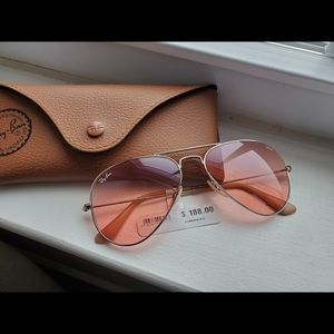 Brand new never worn pink ray bans